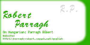 robert parragh business card